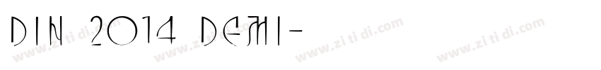 DIN 2014 Demi字体转换